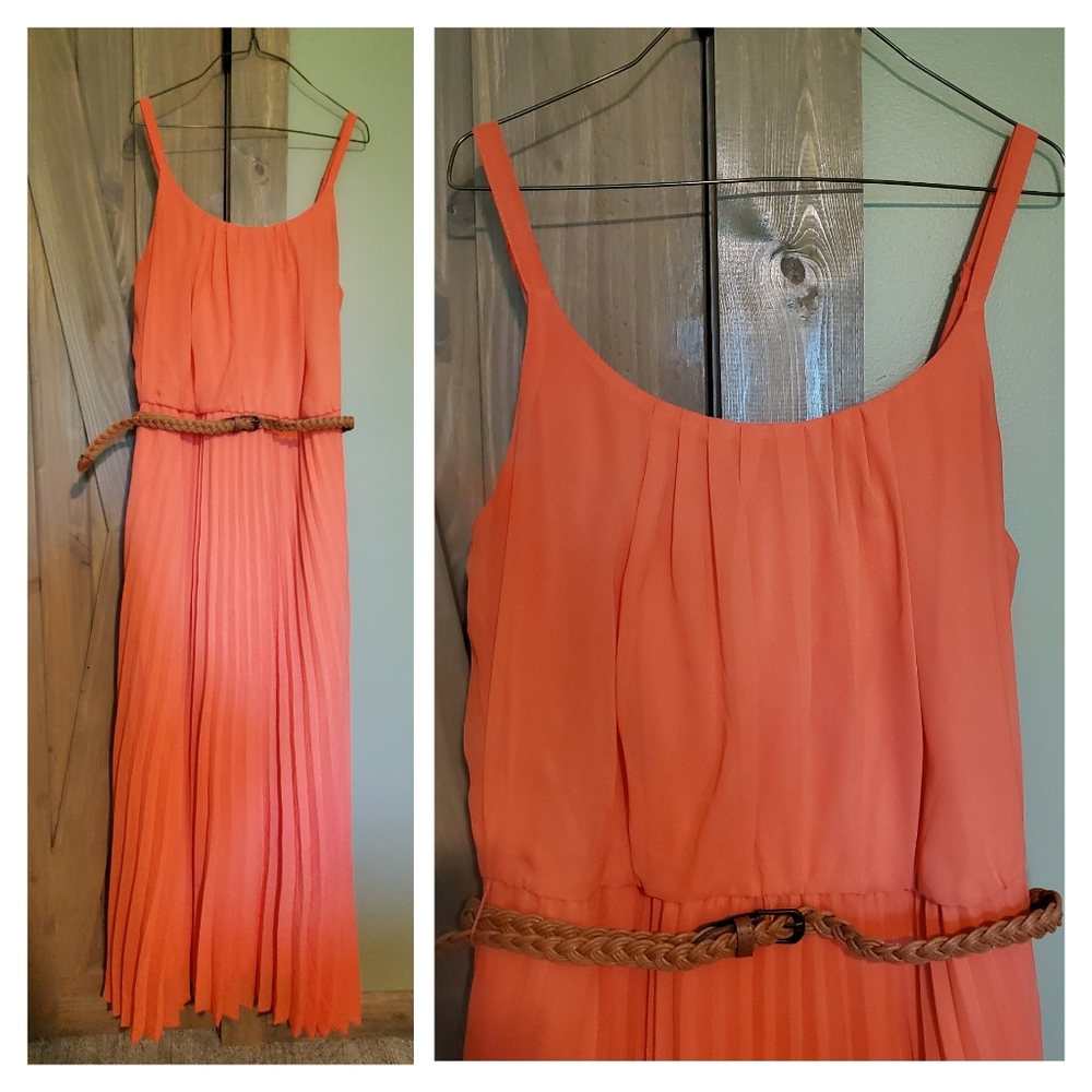 Cato | Island Orange Belted Maxi